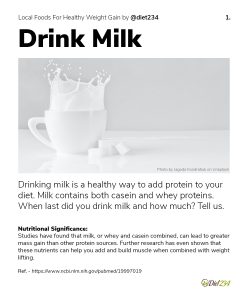 Local Foods to Gain Weight - Drink Milk