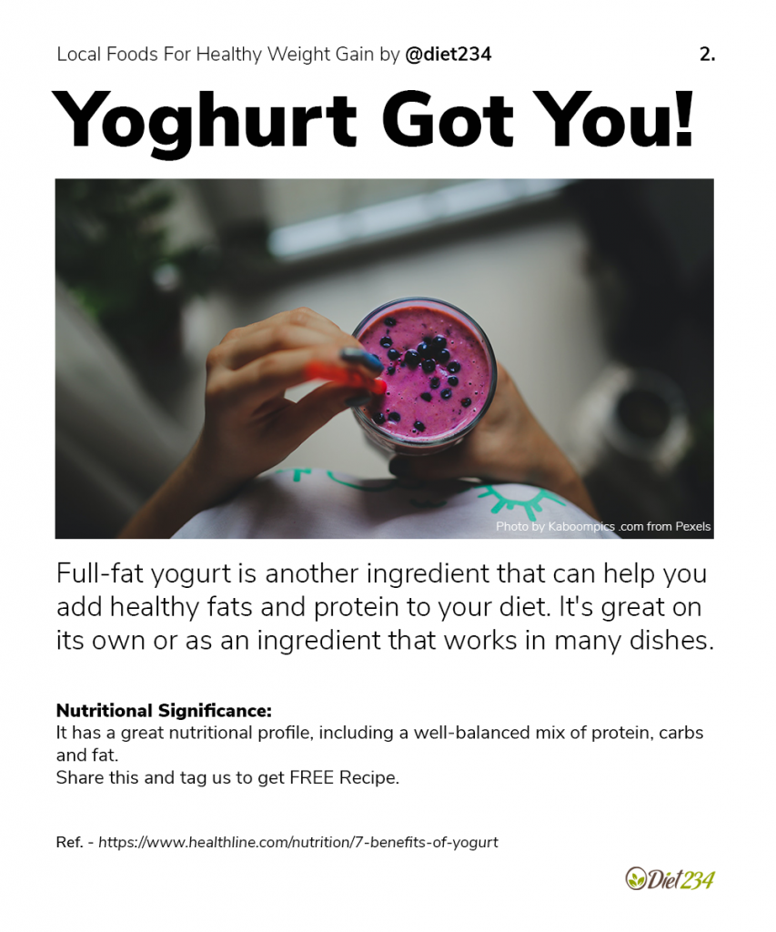 Weight gain - Yoghurt
